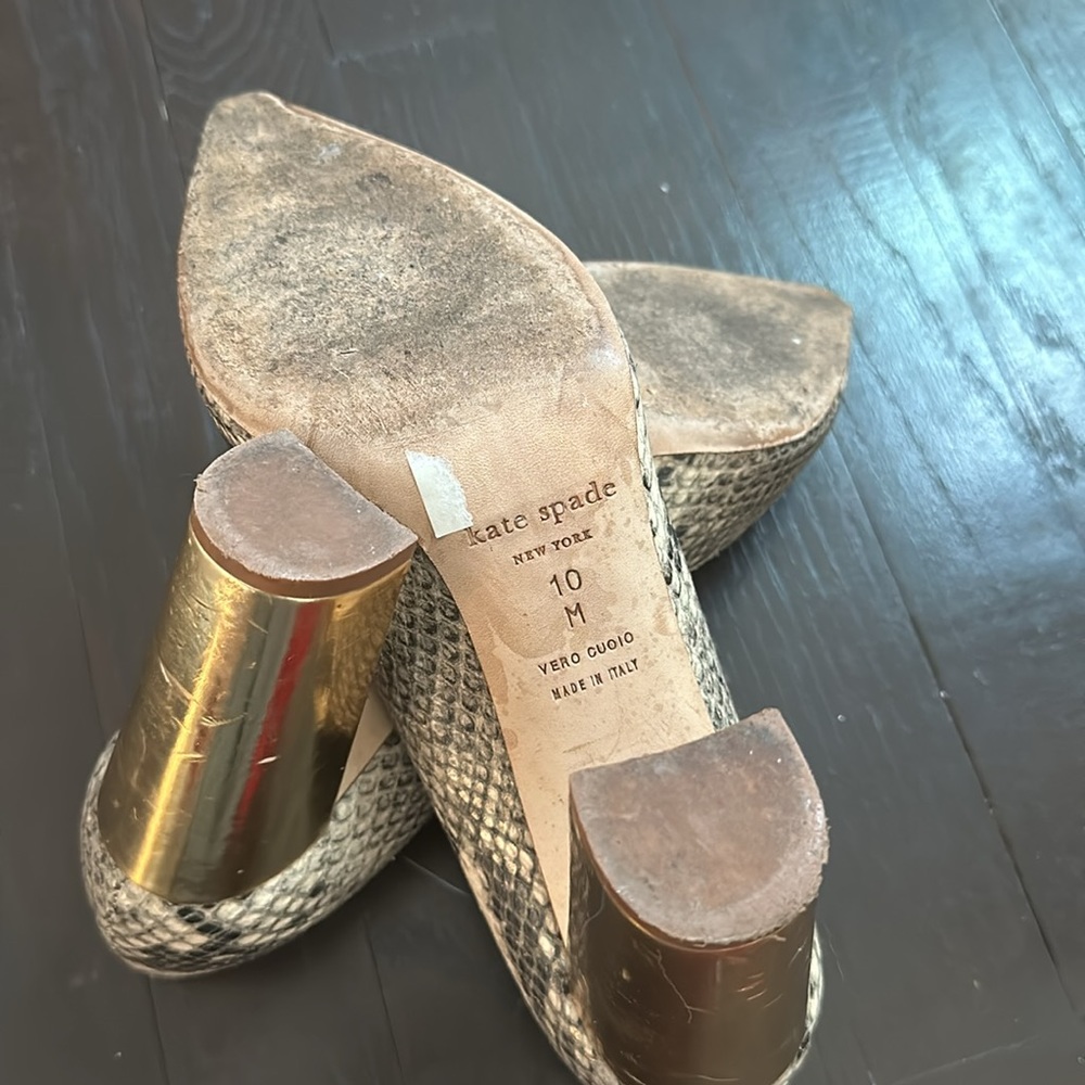 Kate Spade Python Chunky Heels - image 3